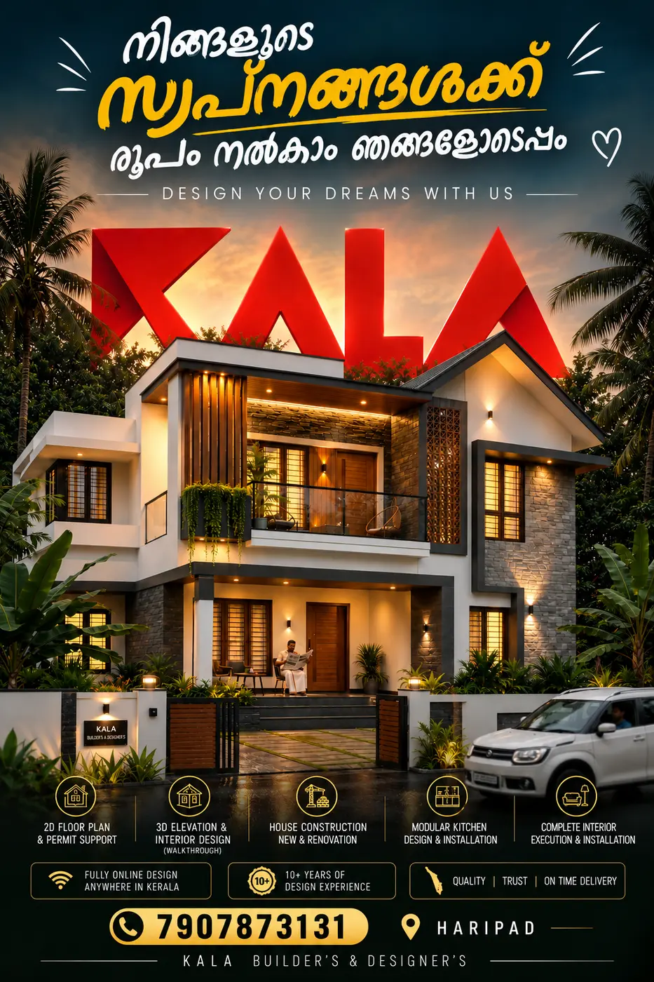 Dream Home Design service poster by Kala Builders and Designers